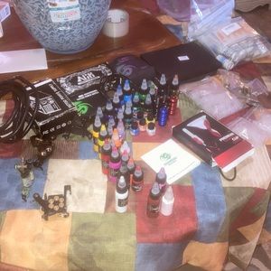 TATTOO SUPPLY LOT* MOTHERS INK COLOR SET* DRAGON HAWK & MORE! PLEASE READ DESC!